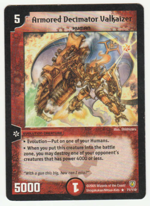 Duel Masters - Armored Decimator Valkaizer (Human) - Evolution Creature (Rare)