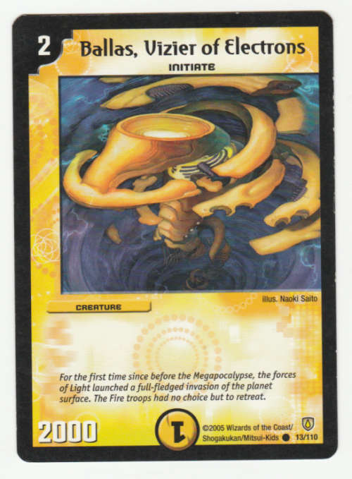 Duel Masters - Ballas, Vizier of Electrons (Initiate) - Creature