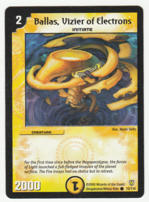 Duel Masters - Ballas, Vizier of Electrons (Initiate) - Creature