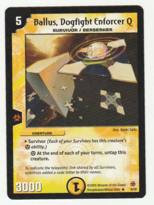 Duel Masters - Ballus, Dogfight Enforcer Q (Survivor/Beserker) - Creature (Uncommon)