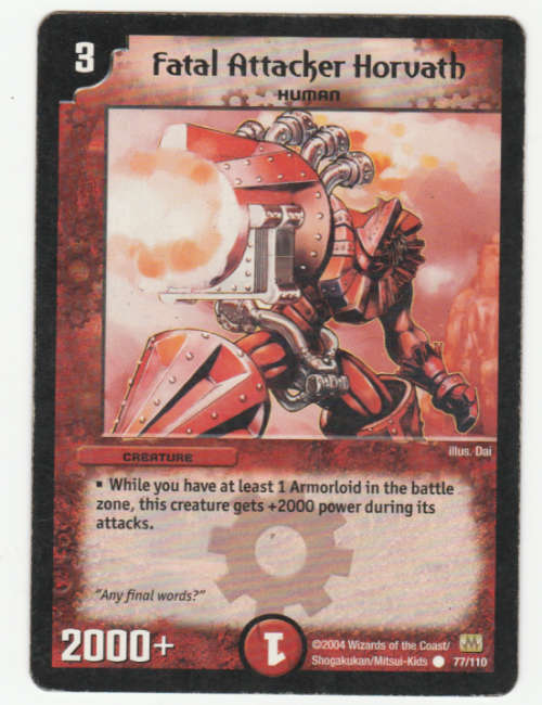 Duel Masters - Fatal Attacker Horvath (Human) - Creature
