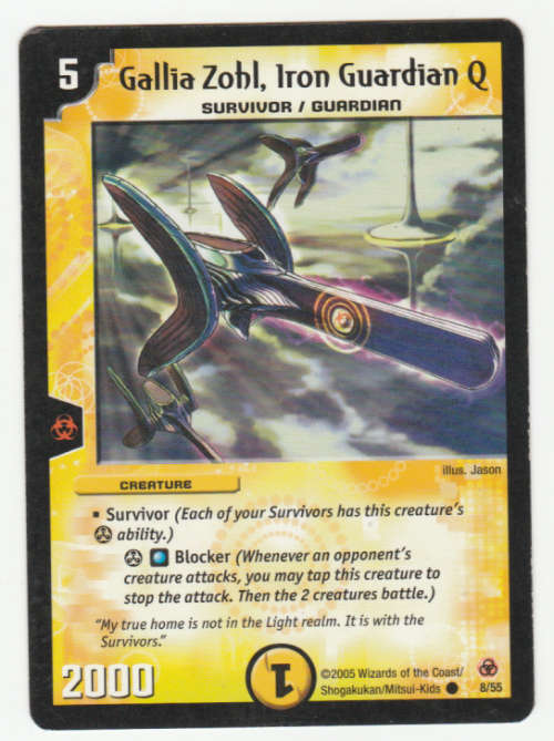 Duel Masters - Gallia Zohl, Iron Guardian Q (Survivor/ Guardian) - Creature