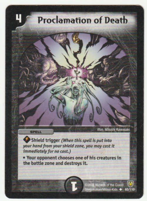 Duel Masters - Proclamation of Death - Spell (Uncommon)
