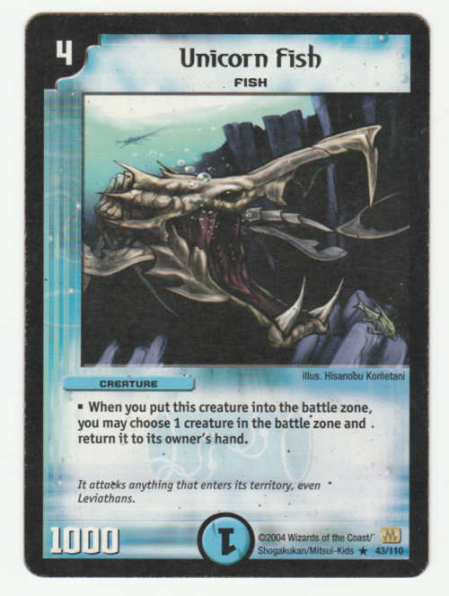Duel Masters - Unicorn Fish (Fish) - Creature (Rare)