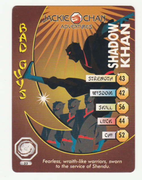 Jackie Chan Adventures - Demon Vortex Card 23 Shadow Khan - Regular Card