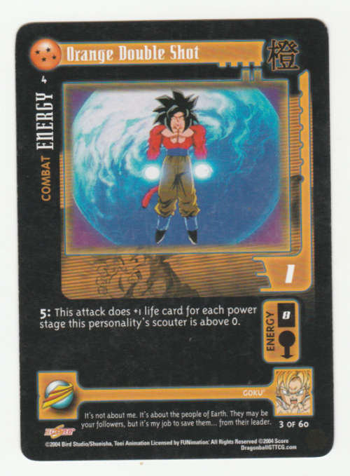 Dragon Ball GT - Goku - Orange Double Shot/Combat Energy (3/60) Fixed Card / Baby Saga