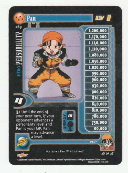 Dragon Ball GT - Pan - Pan/Hero Personality (25/27) Personality / Baby Saga
