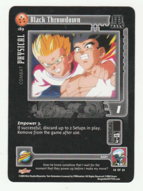 Dragon Ball GT - Baby - Black Throwdown/Combat Physical (12/21) Rare / Baby Saga