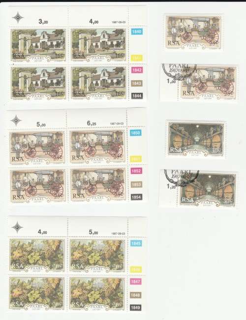 RSA 1987 Paarl 300th Anniversary FDC 4.22 & Blocks