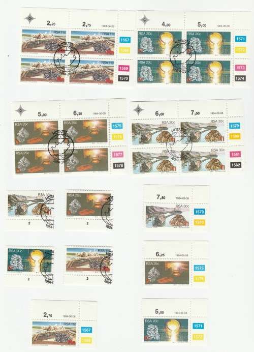 1984 RSA Strategic Minerals FDC 4.8 & Blocks