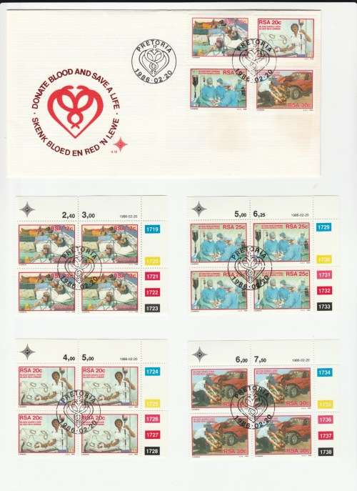 FDC 4.15 PRETORIA 1986 Donate Blood & Save a life