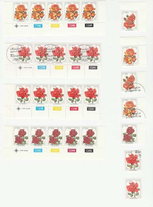 1979 RSA Rosafari Pretoria 1979 Fourth World Rose Convention FDC 3.18 & Blocks & Miniature Sheets