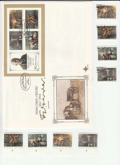 South Africa - 1985 Paintings by Frans David Oerder FDC 4,11