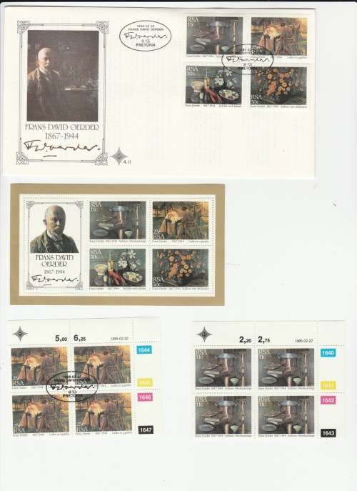 South Africa - 1985 Paintings by Frans David Oerder FDC 4,11