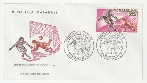 1974 Madagascar Premier Jour - world cup FDC