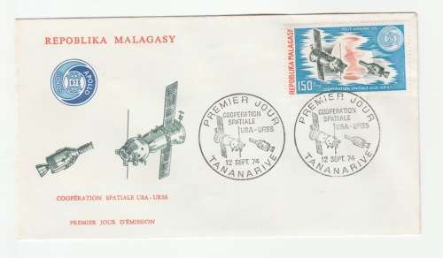 1974 Madagascar Premier Jour - USA URSS Satelite Corperation FDC