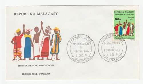 1974 Madagascar Premier Jour - Instauration Du Fokonoloa FDC