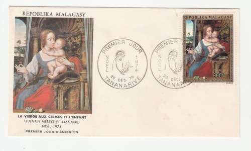 1974 Madagascar Premier Jour - Christmas, Noel 1974 FDC