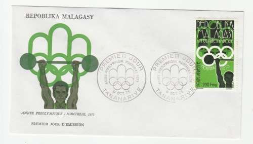 1975 Madagascar Premier Jour - Olympics 1975 FDC