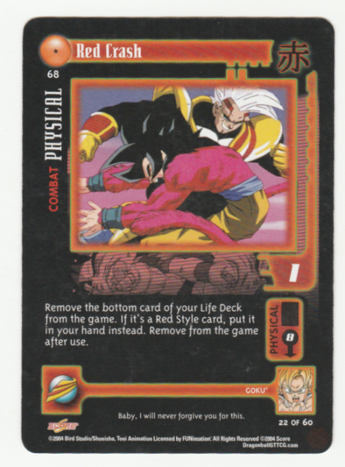 Dragon Ball GT - Goku - Red Crash/Combat Physical (22/60) Common / Baby Saga