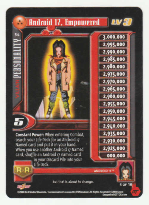 Dragon Ball GT - Android 17 - Android 17, Empowered/Villian Personality Uncommon/Super Android 17