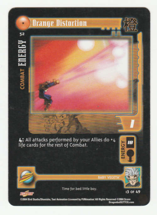 Dragon Ball GT - Baby Vegeta - Orange Distortion/Combat Energy (13/49) Common / Baby Saga
