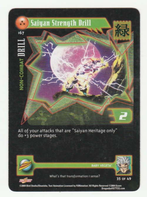 Dragon Ball GT - Baby Vegeta - Saiyan Strenght Drill/Non-Combat Drill (35/49) Uncommon / Baby Saga