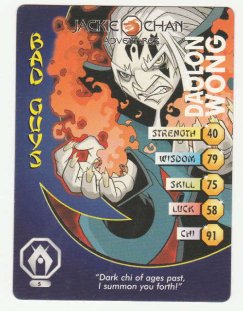 Jackie Chan Adventures -Daolon Wong Card 5 Daolong Wong - Regular Card