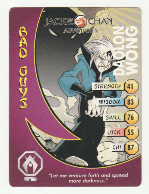 Jackie Chan Adventures -Daolon Wong Card 6 Daolon Wong - Regular Card