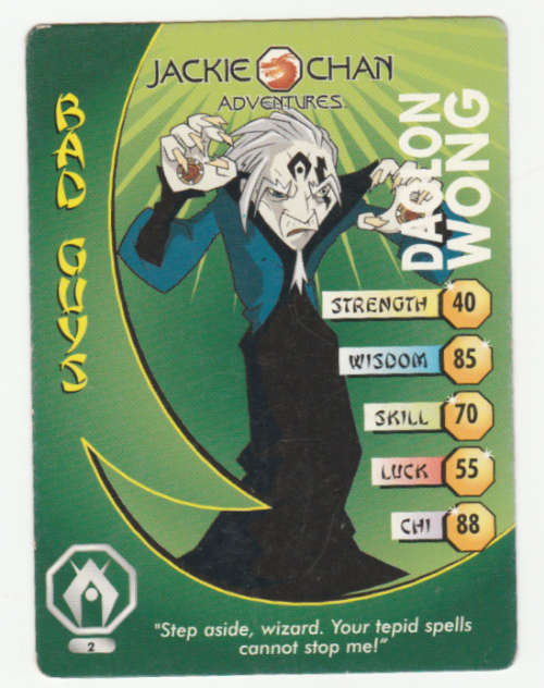 Jackie Chan Adventures -Daolon Wong Card 2 Daolong Wong - Regular Card