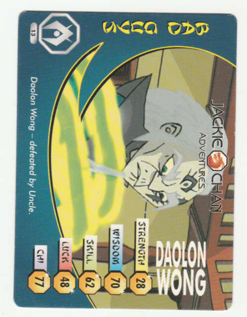 Jackie Chan Adventures - Daolong Wong Card 13 Daolon Wong - Regular Card