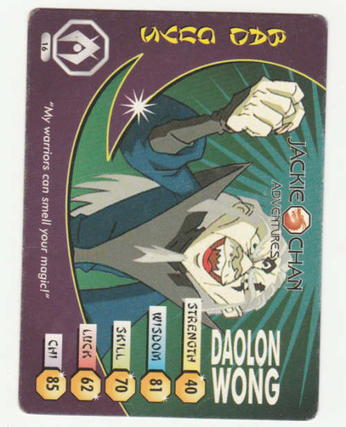 Jackie Chan Adventures - Daolong Wong Card 16 Daolon Wong - Regular Card