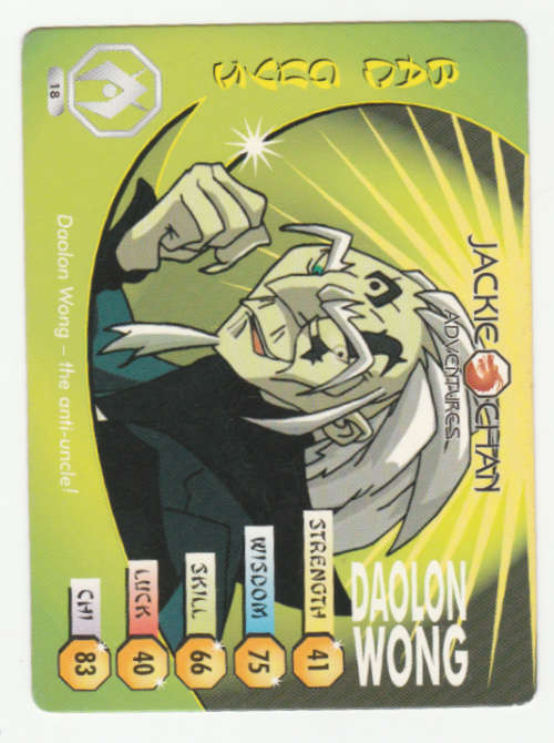 Jackie Chan Adventures - Daolong Wong Card 18 Daolon Wong - Regular Card