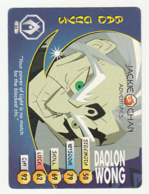 Jackie Chan Adventures - Daolong Wong Card 22 Daolon Wong - Regular Card