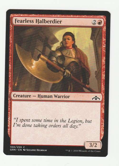 Magic the Gathering 2018 (NM) - Fearless Halberdier - Common - Guilds of Ravnica