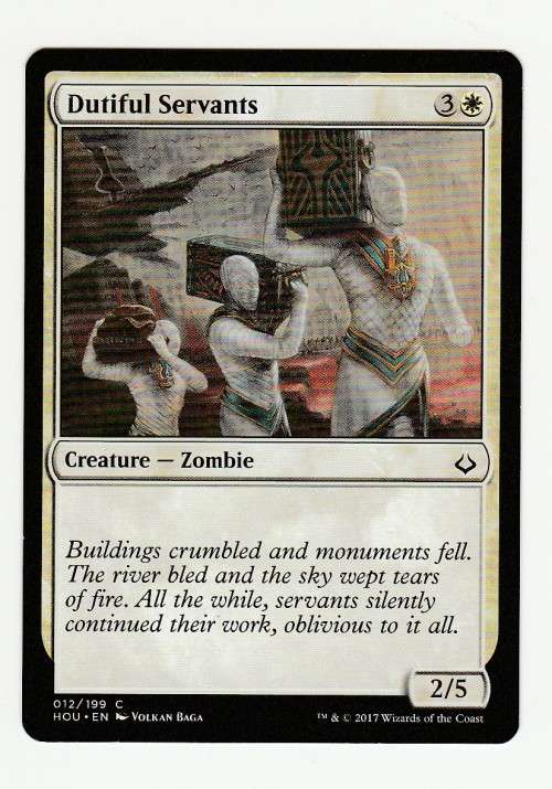 Magic the Gathering 2017 (NM) - Dutiful Servants - Hour of Devastation