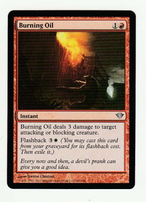 Magic the Gathering 1993-2012 (NM) - Burning Oil - Uncommon - Dark Ascension