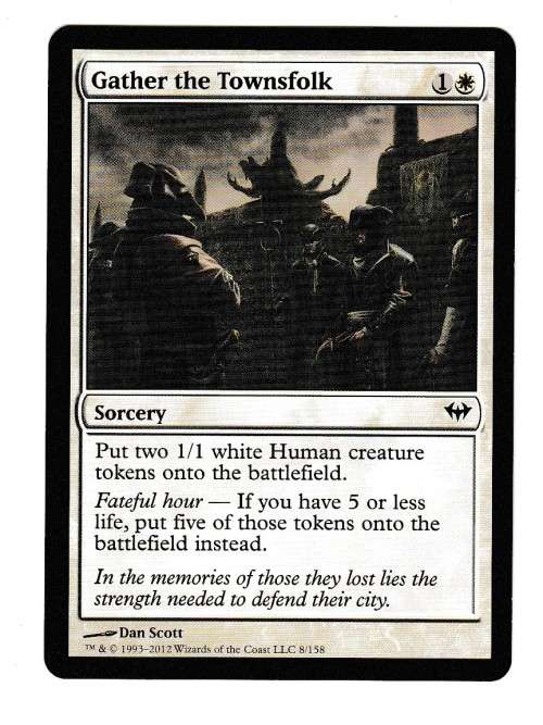 Magic the Gathering 1993-2012 (NM) - Gather the Townsfolk - Dark Ascension