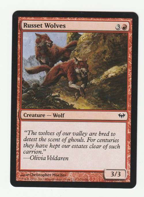 Magic the Gathering 1993-2012 (NM) - Russet Wolfs - Dark Ascension