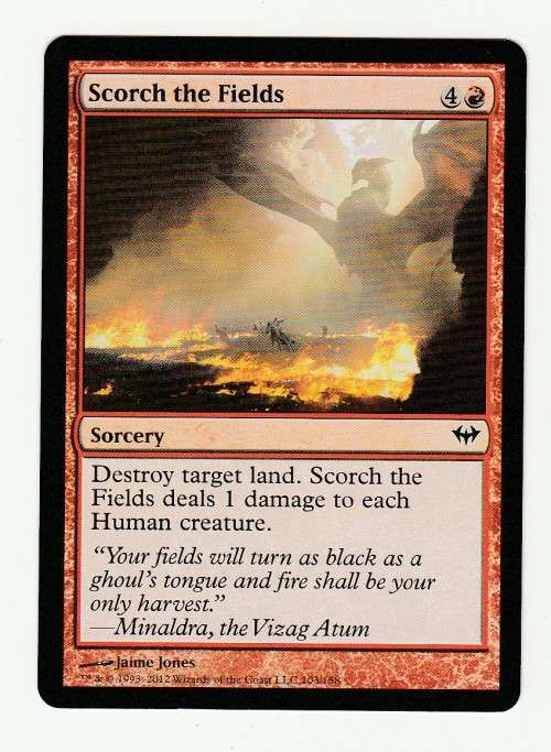Magic the Gathering 1993-2012 (NM) - Scorch the Fields - Dark Ascension