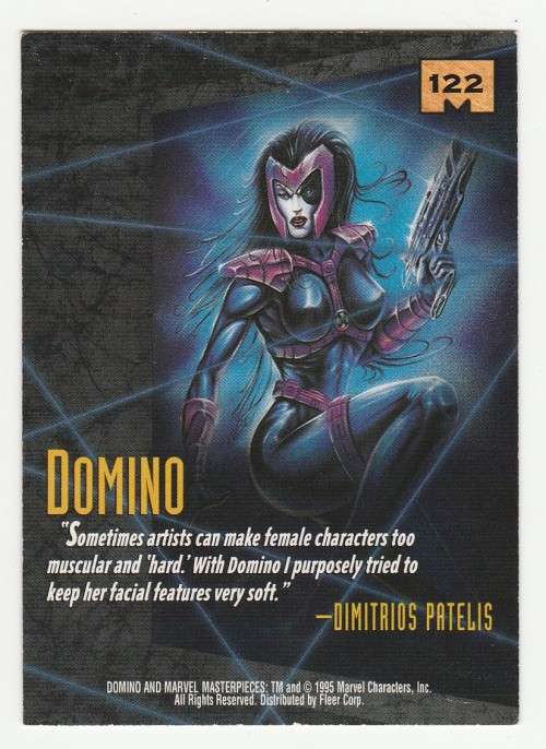 1995 Fleer Marvel Masterpieces Picks - Domino 122 - Dimitrios Patelis