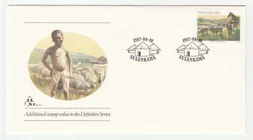 1987 Transkei Additional Stamp Value to the Definitive Series FDC 2.11.1