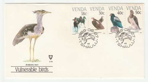 1989 Venda Vulnerable Birds FDC 2.15