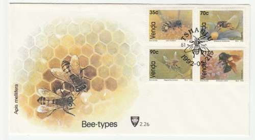 1992 Venda Indigenous Bees FDC 2.26