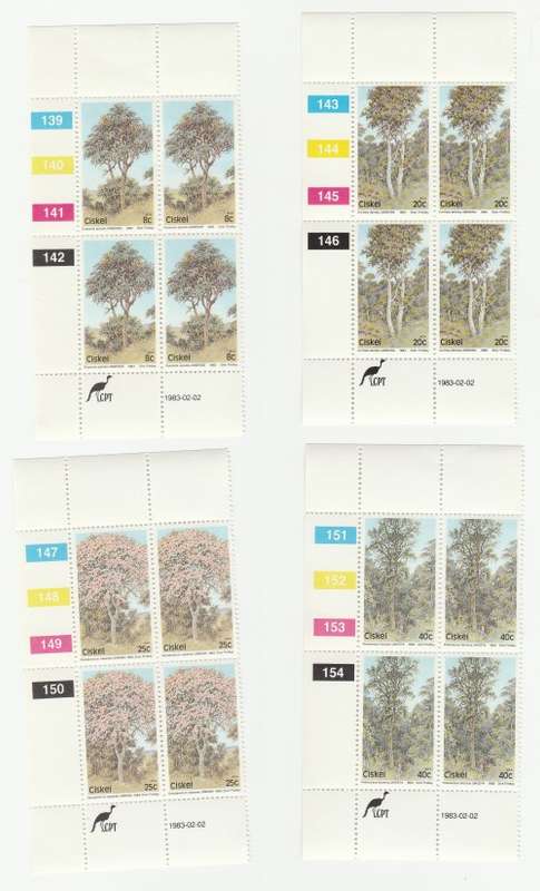 1983 Ciskei Indigenous Forest Trees FDC 1.5 & Blocks