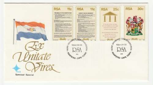 1984 RSA Commencement of the New Constitition of the Republic of South Africa FDC 4.9 Special