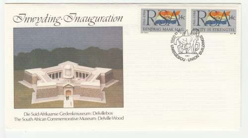 1986 RSA Delville Wood: Inauguration of the South African Commemorative Museum Commemorate FDC
