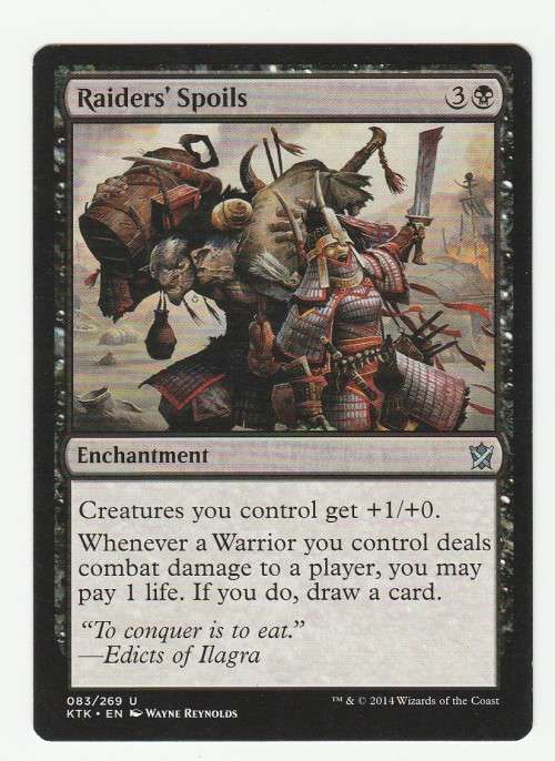 Magic the Gathering 2014 (NM) - Raiders` Spoils - Uncommon - Khans of Tarkir
