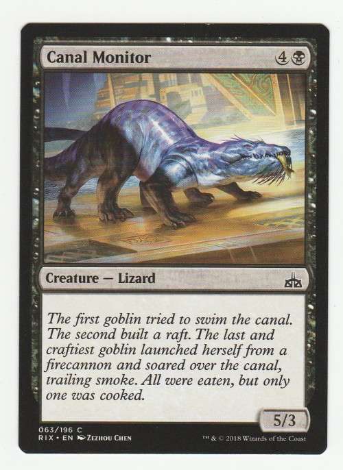 Magic the Gathering 2018 (NM) - Canal Monitor - Common - Rivals of Ixalan