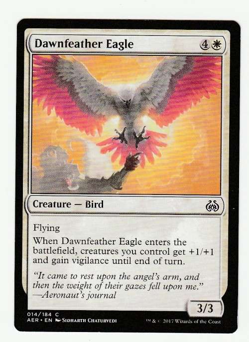 Magic the Gathering 2017 (NM) - Dawnfeather Eagle - Common - Aether Revolt